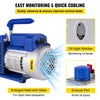 VEVOR Suction Pump 4.8CFM 1/4 HP Single Stage for HVAC A/C Cooling Systems, 5PA Ultimate Vacuum, Manifold Gauge Kit R410A R134A R22, Includes 4-Way Gauge & Hose