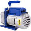 VEVOR Suction Pump 4.8CFM 1/4 HP Single Stage for HVAC A/C Cooling Systems, 5PA Ultimate Vacuum, Manifold Gauge Kit R410A R134A R22, Includes 4-Way Gauge & Hose