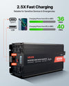 VEVOR 4000W Power Inverter, 12V DC to 120V AC Modified Sine Wave Inverter, Solar Car Charger Converter with LCD Display, Remote Control, 2 USB Ports, 4 AC Outlets, Type-C Port, for RV, Truck Outdoor