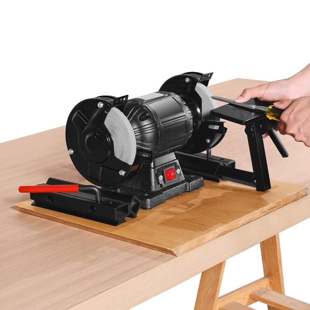 VEVOR Multi-Grind Sharpening System, Vari-Grind Pro Sharpening Jig Kit for 6" & 8" Bench Grinders – with Platform, Long Support Arm & Fingernail Gouge Jig, for Chisels, Woodturning, Plane Irons