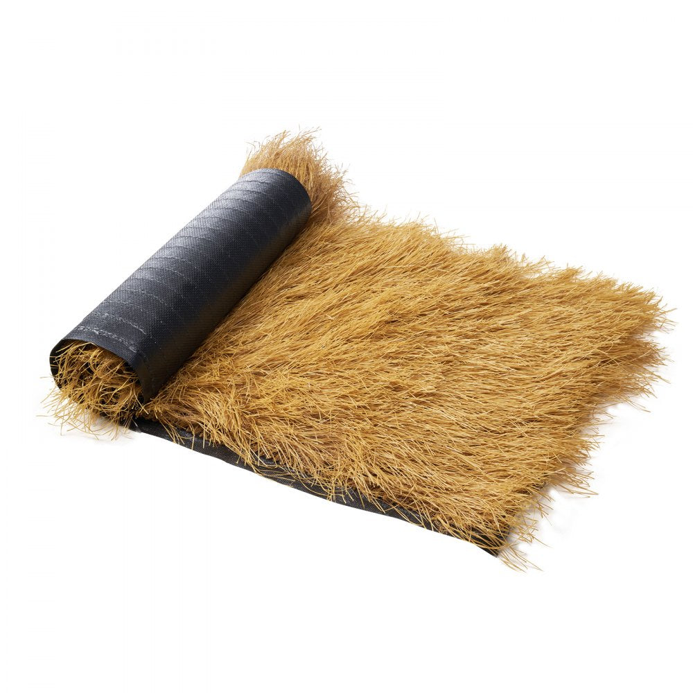 VEVOR Artificial Thatch Grass Roof, 1.3 x 3.9 ft Tiki Bar Hut Thatch Roofing Roll, Waterproof & Fire-Resistant, Palapa Tiki Roof Mat for Patio Pool Beach Tropical Hawaiian Party Décor