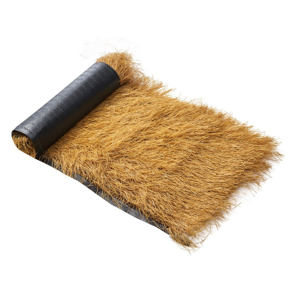 VEVOR Artificial Thatch Grass Roof, 1.6 x 19.7 ft Tiki Bar Hut Thatch Roofing Roll, Waterproof & Fire-Resistant, Palapa Tiki Roof Mat for Patio Pool Beach Tropical Hawaiian Party Décor