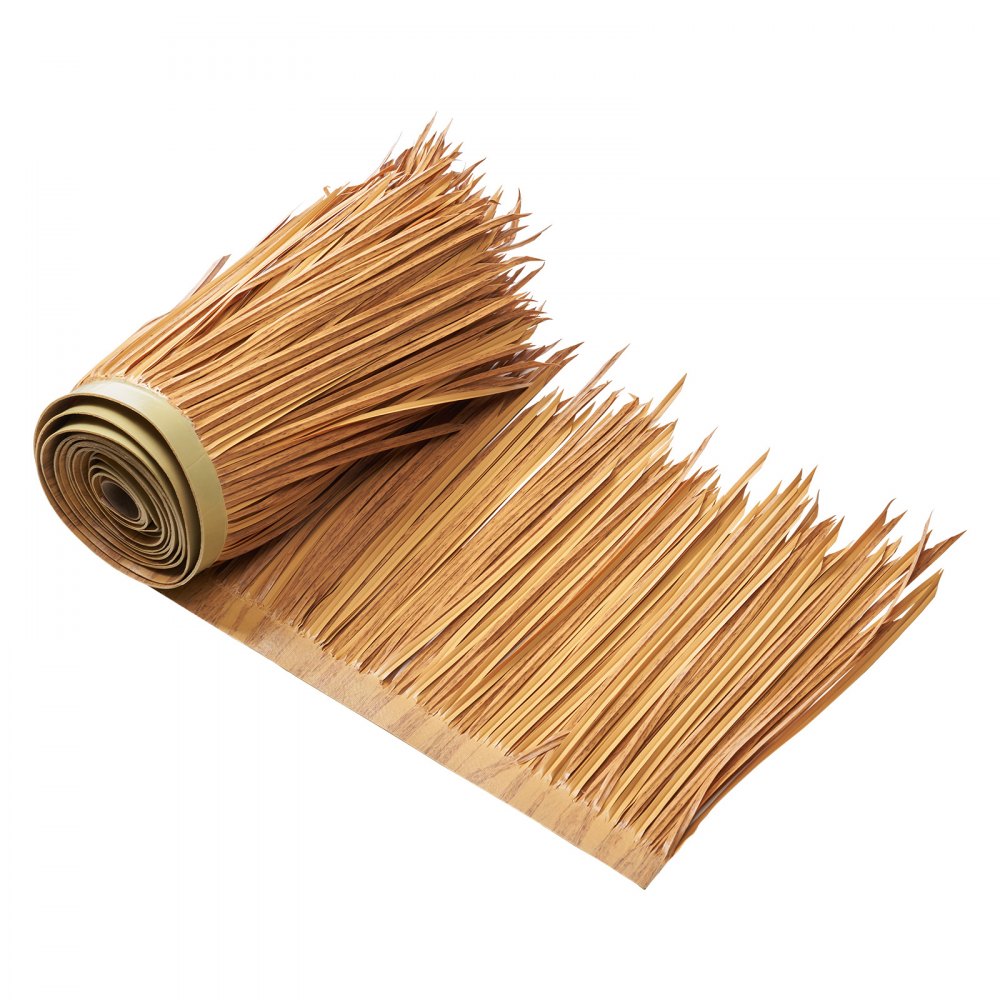 VEVOR Artificial Thatch Grass Roof, 1.3 x3.2 ft Mexican Style Tiki Bar Hut Skirt Thatch Roofing Roll, Waterproof & Fire-Resistant, Palapa Duck Blind Grass for Patio Pool Beach Hawaiian Party Décor