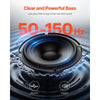 VEVOR 10" 440W Underseat Car Subwoofer, Slim Powered Car Subwoofers with Blue Ambient Light, Low Profile Audio Sub Under the Seat with Built-in Amplifier, Remote Controller for SUVs, Car, Truck, RV