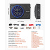 VEVOR 10" 440W Underseat Car Subwoofer, Slim Powered Car Subwoofers with Blue Ambient Light, Low Profile Audio Sub Under the Seat with Built-in Amplifier, Remote Controller for SUVs, Car, Truck, RV