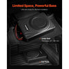 VEVOR 8" 300W Underseat Car Subwoofer, Slim Powered Car Subwoofers Under the Seat, Low Profile Audio Sub Built-in Amplifier, High/Low Level Input & Volume Controller for SUVs, Car, Truck, RV