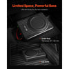 VEVOR 10" 300W Underseat Car Subwoofer, Slim Powered Car Subwoofers Under the Seat, Low Profile Audio Sub Built-in Amplifier, High/Low Level Input & Volume Controller for SUVs, Car, Truck, RV