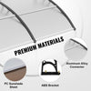 VEVOR Window Door Awning Canopy, 38" x 117" Door Canopy Exterior, UF50+ PC Sunshade Sheet Awnings, Outdoor Patio Awning Sun Shade, Transparent, Waterproof, for Sun Shutter, UV, Rain, Snow Protection