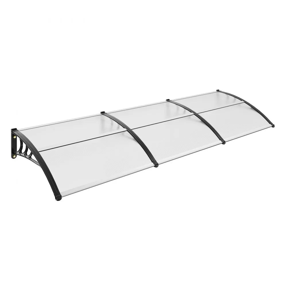 VEVOR Window Door Awning Canopy, 38" x 117" Door Canopy Exterior, UF50+ PC Sunshade Sheet Awnings, Outdoor Patio Awning Sun Shade, Transparent, Waterproof, for Sun Shutter, UV, Rain, Snow Protection