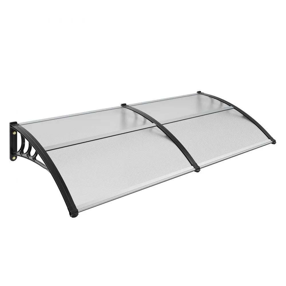 VEVOR Window Door Awning Canopy 40" x 80", UPF 50+ Polycarbonate Entry Door Outdoor Window Awning Exterior, Front Door Overhang Awning for Sun Shutter, UV, Rain, Snow Protection, Hollow Sheet