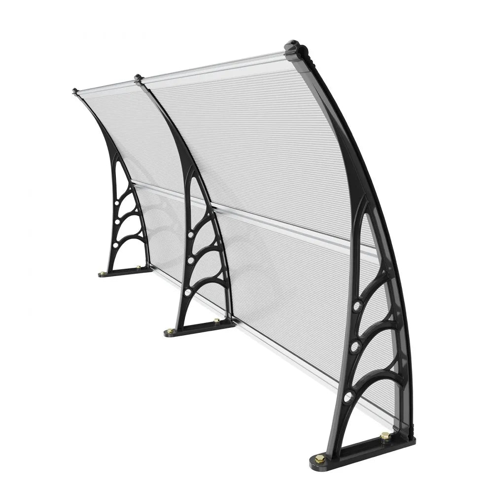 VEVOR Window Door Awning Canopy 40" x 80", UPF 50+ Polycarbonate Entry Door Outdoor Window Awning Exterior, Front Door Overhang Awning for Sun Shutter, UV, Rain, Snow Protection, Hollow Sheet