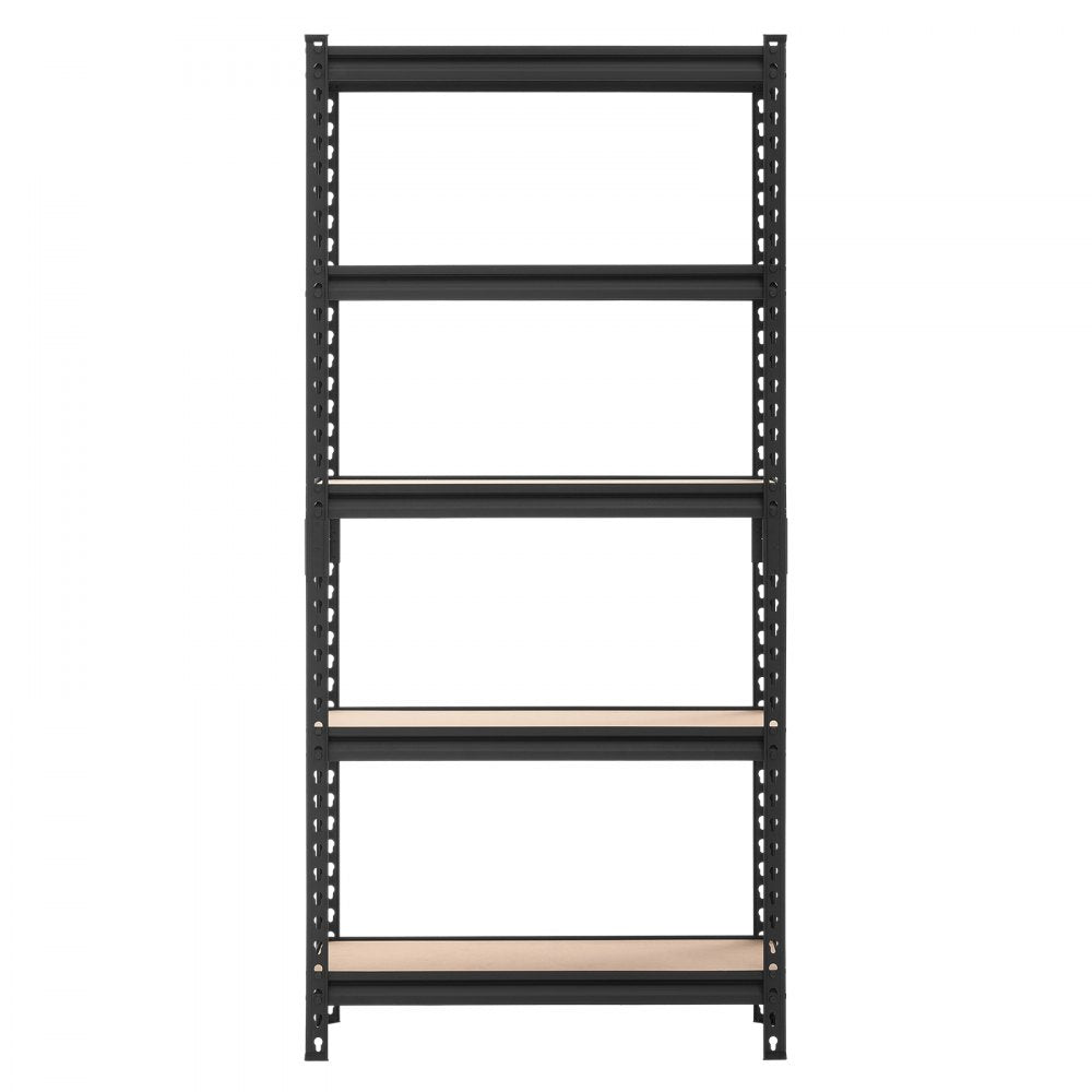 VEVOR Storage Shelves, 5-Tier Adjustable, 2000 lbs Capacity, Heavy Duty Garage Storage Shelving Unit, Metal Utility Rack Shelf, for Kitchen Pantry Basement Bathroom, 28.35" W x 12.17" D x 59.84" H