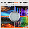 VEVOR 12V LED Pool Illumination, 10" Diameter 40W, Multi-Color RGBW, Submersible Light for Pools & Spas, Includes 50 FT Cable & Remote, Suitable for 10" Wet Niches, IP68
