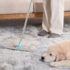 VEVOR Pet Hair Carpet Rake, 35.83-55.51 in Adjustable Long Handle Pet Hair Removal Broom, Reusable Advanced Lint Remover Scraper Dog Cat Fur Cleaning, for Carpet Rugs Mats Couch Furniture Cat Tree