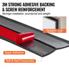 VEVOR Garage Door Seal Top and Sides Seal Strip, 20 FT Universal Weather Stripping Replacement Soft and Hard Composite, Weatherproofing Garage Door TPE Seals with Adhesive Backed and Screws, Black