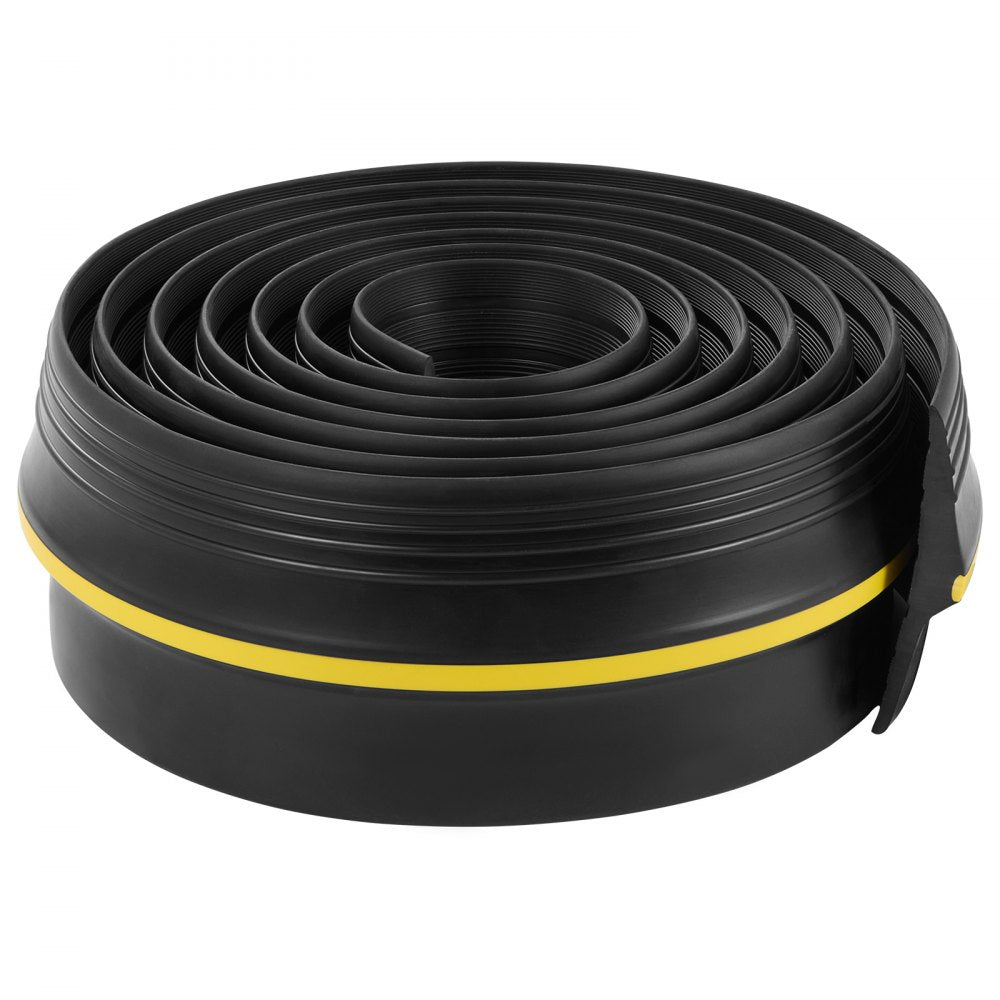 VEVOR Garage Door Threshold Seal Strip, 10 FT Universal Garage Door Floor Seal Strip with Adhesive, Garage Door Bottom Weatherproof Strip, Upgraded Thick PVC DIY Weather Stripping Replacement, Black