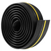 VEVOR Garage Door Threshold Seal Strip, 12 FT Universal Garage Door Floor Seal Strip with Adhesive, Garage Door Bottom Weatherproof Strip, Upgraded Thick PVC DIY Weather Stripping Replacement, Black