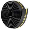 VEVOR Garage Door Threshold Seal Strip, 16.5 FT Universal Garage Door Floor Seal Strip with Adhesive, Garage Door Bottom Weatherproof Strip, Upgraded Thick PVC DIY Weather Stripping Replacement, Black