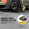 VEVOR Garage Door Threshold Seal Strip, 20 FT Universal Garage Door Floor Seal Strip with Adhesive, Garage Door Bottom Weatherproof Strip, Upgraded Thick PVC DIY Weather Stripping Replacement, Black