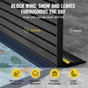 VEVOR Garage Door Threshold Seal Strip, 20 FT Universal Garage Door Floor Seal Strip with Adhesive, Garage Door Bottom Weatherproof Strip, Upgraded Thick PVC DIY Weather Stripping Replacement, Black