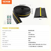 VEVOR Garage Door Threshold Seal Strip, 20 FT Universal Garage Door Floor Seal Strip with Adhesive, Garage Door Bottom Weatherproof Strip, Upgraded Thick PVC DIY Weather Stripping Replacement, Black