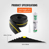 VEVOR Garage Door Threshold and Bottom Seals Kit, 10 FT U Shape+O Ring Universal Garage Door Bottom Seal Weatherstrip PVC, Combine with Weatherproof Garage Threshold Seal Strip with Adhesive, Black
