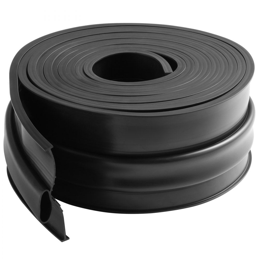 VEVOR Garage Door Threshold and Bottom Seals Kit, 16 FT U Shape+O Ring Universal Garage Door Bottom Seal Weatherstrip PVC, Combine with Weatherproof Garage Threshold Seal Strip with Adhesive, Black