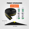 VEVOR Garage Door Threshold and Bottom Seals Kit, 20 FT U Shape+O Ring Universal Garage Door Bottom Seal Weatherstrip PVC, Combine with Weatherproof Garage Threshold Seal Strip with Adhesive, Black