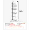 VEVOR Over the Door Pantry Organizer, 6-Tier Pantry Organization and Storage, Heavy-Duty Steel Hanging Spice Rack, Adjustable Wall Seasoning Shelves, for Home Kitchen Laundry Room Bathroom, Black