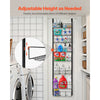 VEVOR Over the Door Pantry Organizer, 8-Tier Pantry Organization and Storage, Heavy-Duty Steel Hanging Spice Rack, Adjustable Wall Seasoning Shelves, for Home Kitchen Laundry Room Bathroom, Black