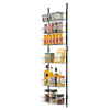 VEVOR Over the Door Pantry Organizer, 8-Tier Pantry Organization and Storage, Heavy-Duty Steel Hanging Spice Rack, Adjustable Wall Seasoning Shelves, for Home Kitchen Laundry Room Bathroom, Black
