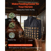 VEVOR Hay Bag for Horses, 21.65 x 7.28 x 25.2 in, 1.81 x 1.81 in Holes, Premium Nylon Construction with PVC Waterproof Coating, Adjustable Hanging Straps and Metal Hooks, Slow Feed Hay Bag for Horses