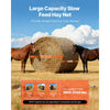 VEVOR Round Bale Hay Net, 5.91 x 5.91 x 5.91 ft, 1.5 inch Holes, PE Material, Knotless Design, with Zip Ties, Needle Shuttle, Repair Twine and Storage Bag, Slow Feeder Round Bale Net for Horses