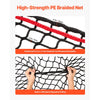 VEVOR Round Bale Hay Net, 5.91 x 5.91 x 5.91 ft, 1.5 inch Holes, PE Material, Knotless Design, with Zip Ties, Needle Shuttle, Repair Twine and Storage Bag, Slow Feeder Round Bale Net for Horses
