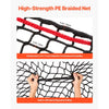 VEVOR Round Bale Hay Net, 4.92 x 4.92 x 4.92 ft, 1.65 inch Holes, PE Material, Knotless Design, with Self-Locking Zip Ties, Needle Shuttle, and Repair Twine, Slow Feeder Round Bale Net for Horses