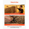VEVOR Round Bale Hay Net, 4.92 x 4.92 x 4.92 ft, 1.65 inch Holes, PE Material, Knotless Design, with Self-Locking Zip Ties, Needle Shuttle, and Repair Twine, Slow Feeder Round Bale Net for Horses