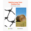 VEVOR Round Bale Hay Net, 4.92 x 4.92 x 4.92 ft, 1.75 inch Holes, PE Material, Reinforced Knotted Design, with Zip Ties, Needle Shuttle, and Repair Twine, Slow Feeder Round Bale Net for Horses