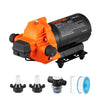 VEVOR RV Water Pressure Diaphragm Pump 3Chambers 110V 3.3GPM 45PSI Adjustable Presssure Fresh Water Pump, Self Priming Sprayer Pump for RV Camper Marine Boat Lawn