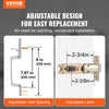 VEVOR Front Door Handle, Square Entry Handle Set with Lever, No Lock, Adjustable Hole Space, Zinc Alloy Die-Casting, Reversible for Right and Left Handed Entrance and Front Doors, Satin Nickel