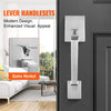 VEVOR Front Door Handle, Square Entry Handle Set with Lever, No Lock, Adjustable Hole Space, Zinc Alloy Die-Casting, Reversible for Right and Left Handed Entrance and Front Doors, Satin Nickel