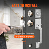 VEVOR Front Door Handle and Deadbolt Set, Square Entry Handle Set with Lever, Single Cylinder, Adjustable Hole Space, Reversible for Right and Left Handed Entrance and Front Doors, Satin Nickel