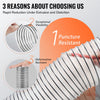 VEVOR Dust Collection Hose, 4'' x 50', Thickened PVC Material Puncture-Resistant Flexible Clear Hose with Carbon Steel Wire Coil 4 x 304 Stainless Clamps, for Table Saw, Band Saw, Planer, Jointer
