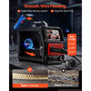 VEVOR 180Amps MIG Welder 5-in-1 AL MIG/Gas MIG/Flux Core MIG/Stick/Lift TIG, Multi-Function 110V/220V Aluminum Mig Welder with Synergic Control, 2T/4T/Spot Mode, Digital Display - Spool Gun Included