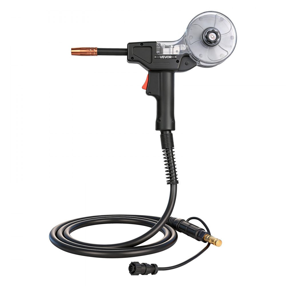 VEVOR 130Amp Spool Gun with 10FT Cable, Replacement for Lincoln Magnum 100SG K2532-1 - with 11PCS Mig Welding Contact Tips, ER4043 0.035" Aluminum Mig Welding Wire & Toolbox