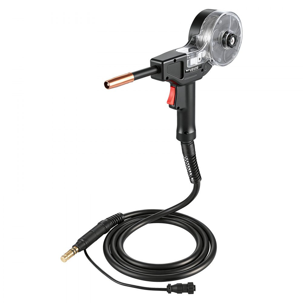 VEVOR 130Amp Spool Gun with 10FT Cable, Replacement for Lincoln Magnum 100SG K2532-1 - with 11PCS Mig Welding Contact Tips, ER4043 0.035" Aluminum Mig Welding Wire & Toolbox