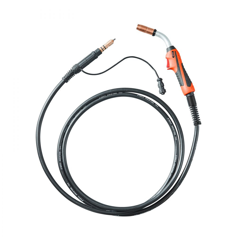 VEVOR 250Amp Mig Welding Gun with 15FT Cable, Compatible with Millermatic 200, 210, 212, 250, 250X, 251, 252 Welders, Suitable for 0.030", 0.035" and 0.045" Welding Wires