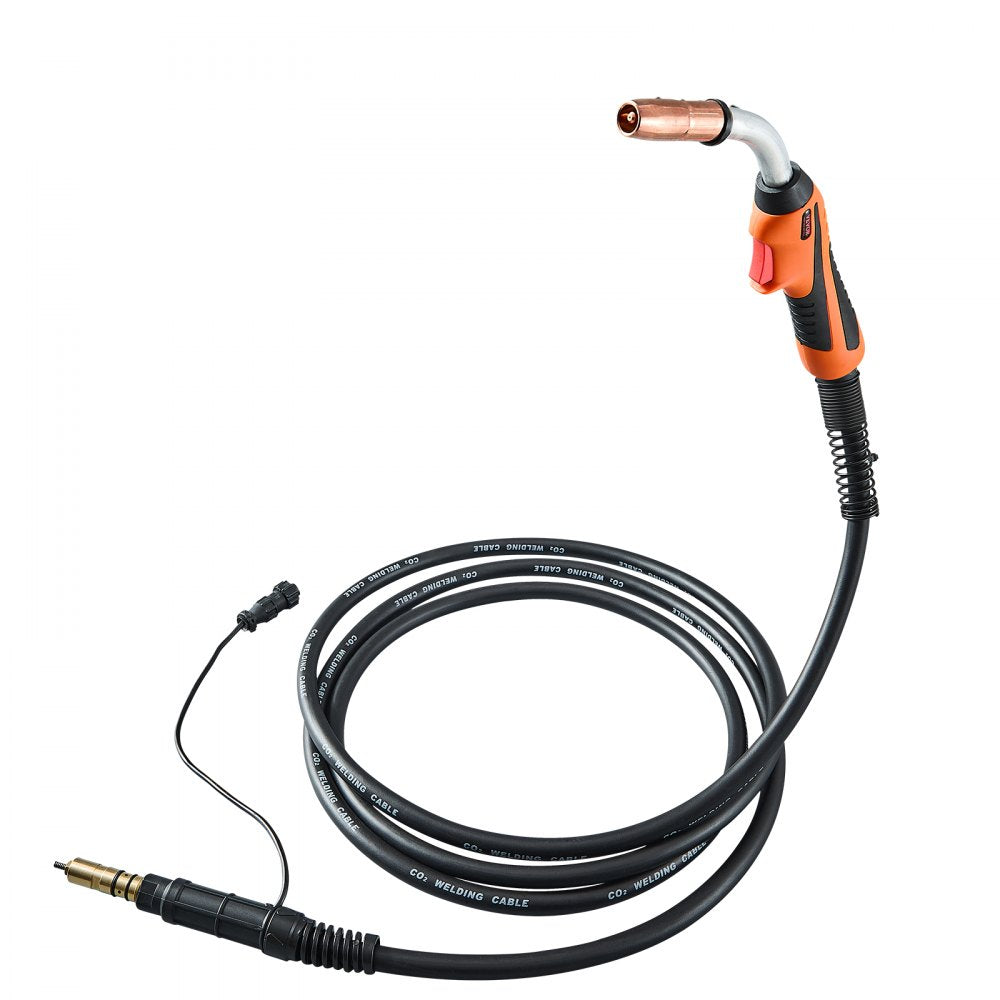 VEVOR 250Amp Mig Welding Gun with 15FT Cable, Compatible with Millermatic 200, 210, 212, 250, 250X, 251, 252 Welders, Suitable for 0.030", 0.035" and 0.045" Welding Wires