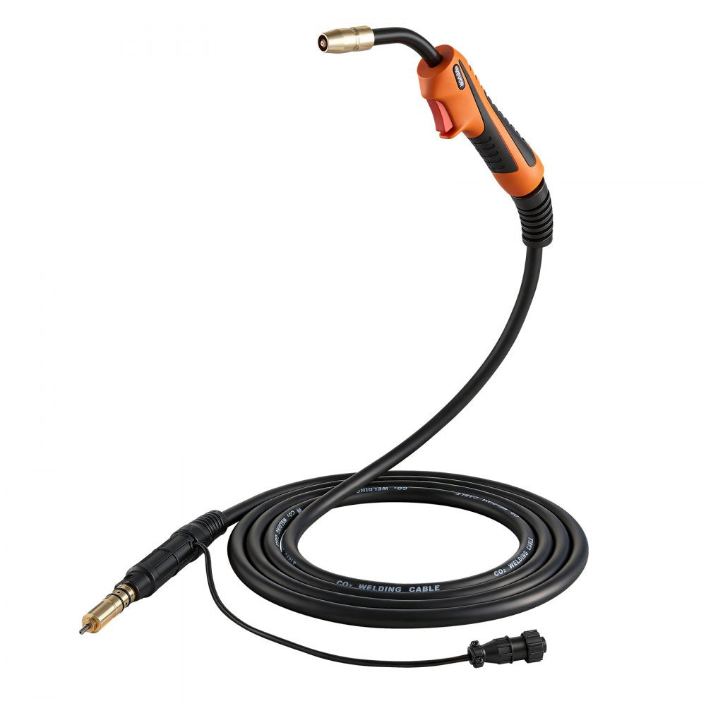 VEVOR 150A MIG Welding Gun with 15FT Cable, Replacement for Miller M-15/M-150 (249041) - with 5PCS Mig Welding Contact Tips