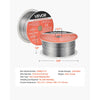 VEVOR Flux Core MIG Welding Wire, E308LFC-O 0.03-inch 2 LBS, Gasless Stainless Steel Welding Wire with Low Spatter for All Position Arc Welding, Self-Shielded for Outdoor Use
