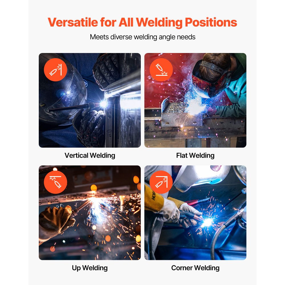 VEVOR Flux Core MIG Welding Wire, E71T-GS 0.03-inch 2 LBS, Gasless Mild Steel Welding Wire with Low Spatter for All Position Arc Welding, Self-Shielded for Outdoor Use (Pack of 3 Rolls)